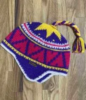 шапка для бани woodson viking pinky вязанная орнамент 1 косичка (розовая)