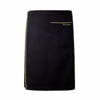 килт мужской woodson, чёрный лён с цветной полосой (50-52)