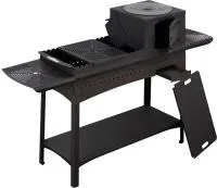 мангал сталь-мастер l c печью под казан, разборный в коробке