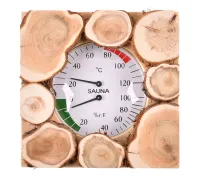 термометр с гигрометром банная станция квадрат можжевел.(прямая форма) th-11js, 212f, банный эксперт