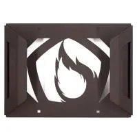 дверца сталь-мастер для банных печей пламя-2 коричневая (со стеклом) #