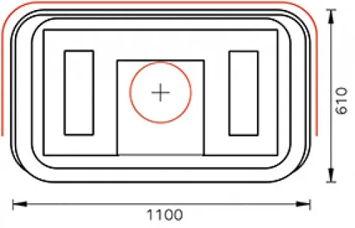печь-камин tulikivi otra grafia 1635 мм 
