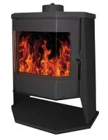 печь-камин бавария панорама призма с плитой экокамин