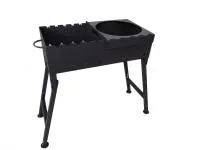 мангал комбинированный 60*30*70см под казан с кольцом и заслонкой