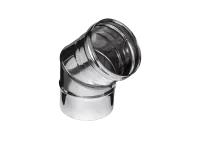 колено феррум угол 135°, нержавеющее (304/0,8мм) ф115