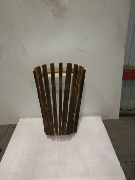 абажур веерный из коры автор бани